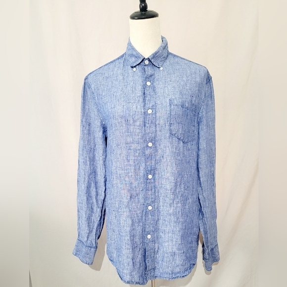 Claiborne Other - Claiborne 100% Linen Button Long Sleeve Shirt Size Small Unisex Style